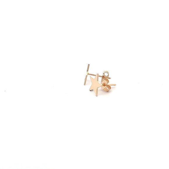 18K Gold Earrings Stud Star - Picture 5 of 9